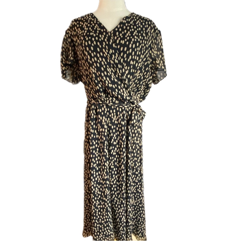 Talbots sz 16 Silk faux wrap Dress